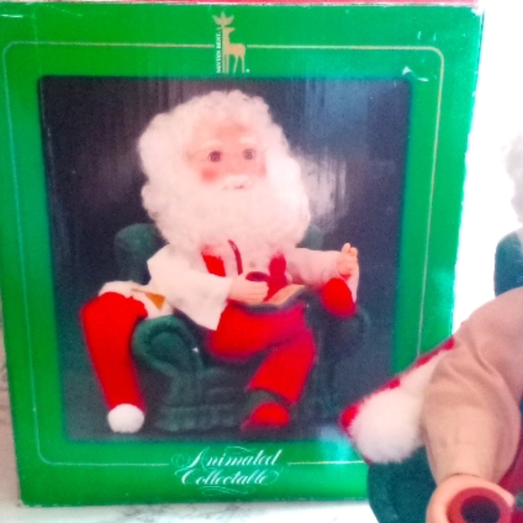 Vintage Santa’s Best Animated Collectable in Chair Smoking Pipe W/List Orig. Box - Picture 9 of 12